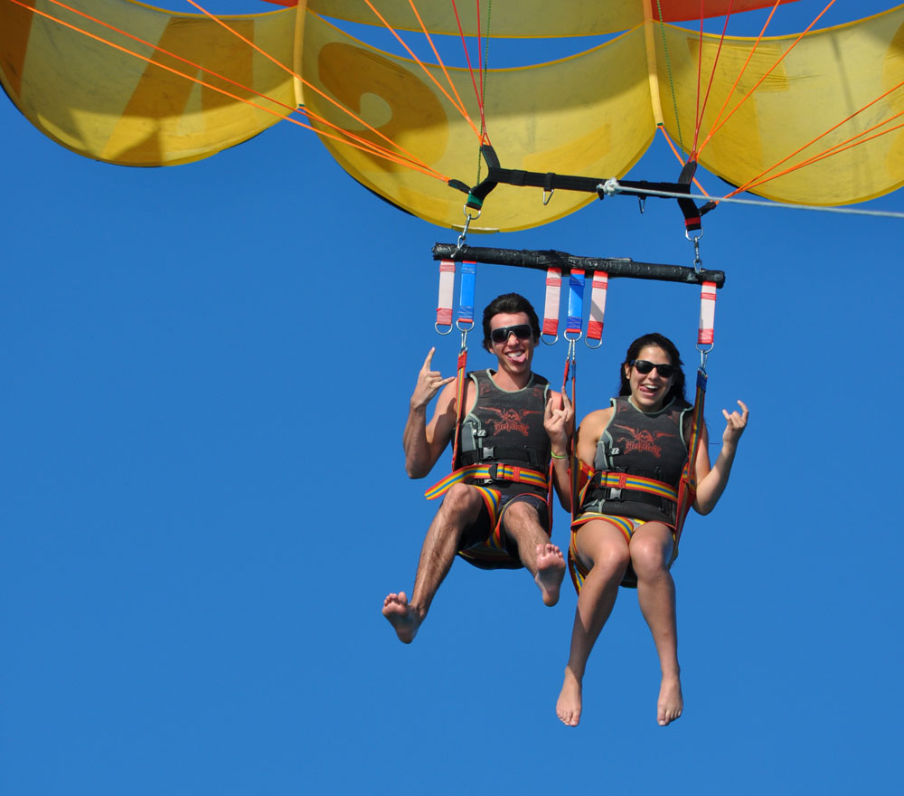 Parasailing in the Caribbean
